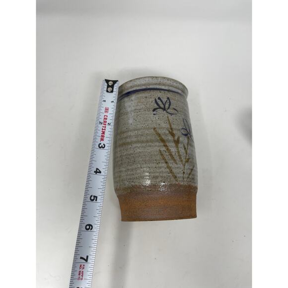 MARTZEN Art Pottery Flower Stoneware Minimalist Vase 5.5" Signed - Picture 8 of 9